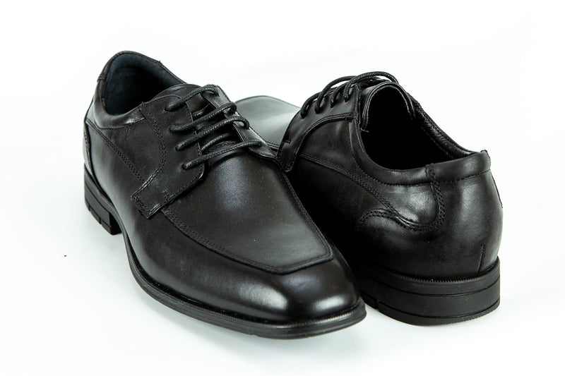 Utica - Comflex Men's Dress Black Comfort Lace Shoe With Removable Insole Apron Toe Rubber Sole