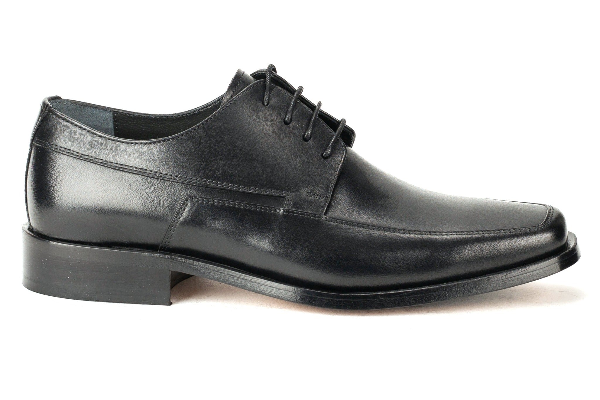 2894 - Mirage Dress Black Lace Shoe Apron Toe Thick Leather 
