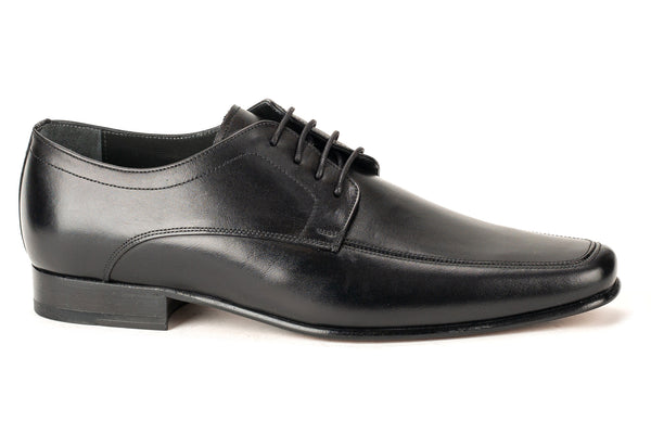 6457 - Mirage Men's Dress Black Lace Shoe Apron Toe Thin Leather Sole