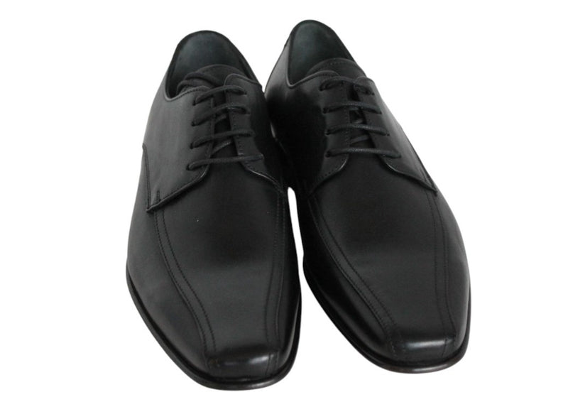 5792/962 - Mirage Men's Elegant Black Double Stitch Bike Toe Shoe With A Thin Leather Sole