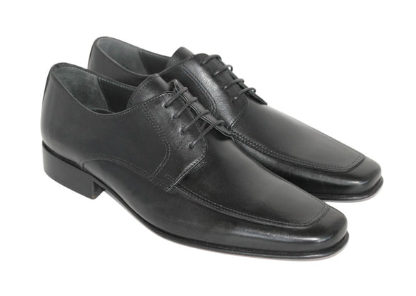 7180/962 - Mirage Men's Dress Black Lace Shoe Apron Toe Thin Leather Sole