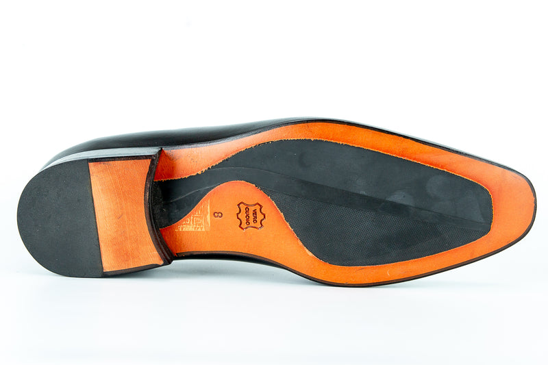 8661 - Mirage Men's Dress Black Lace Shoe Medallion Tip Thin Leather S Mirage Shoes 8661 - Mirage Men's Dress Black Lace Shoe Medallion Tip Thin Leather S Mirage Shoes