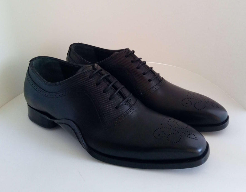 Matte leather Dress shoes with textured top Amazon.com | Men main image 4