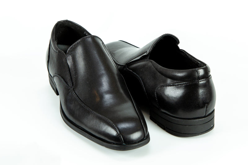 Yonkers - COMFLEX MEN'S DRESS BLACK COMFORT Slip-On SHOE WITH REMOVABLE INSOLE Bike TOE RUBBER SOLE