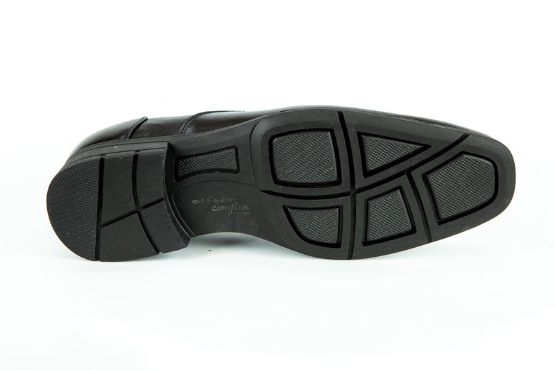 Yonkers - COMFLEX MEN'S DRESS BLACK COMFORT Slip-On SHOE WITH REMOVABLE INSOLE Bike TOE RUBBER SOLE