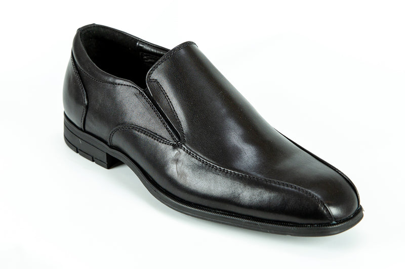 Yonkers - COMFLEX MEN'S DRESS BLACK COMFORT Slip-On SHOE WITH REMOVABLE INSOLE Bike TOE RUBBER SOLE