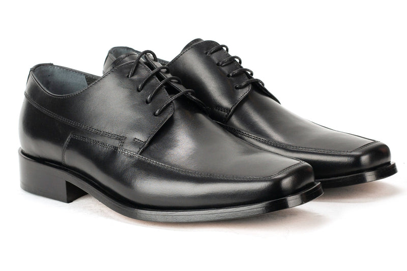 2894 - Mirage Dress Black Lace Shoe Apron Toe Thick Leather Sole