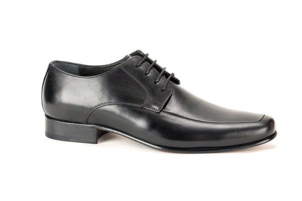 3683 - Mirage Men's Dress Black Lace Shoe Apron Toe Thin Leather Sole