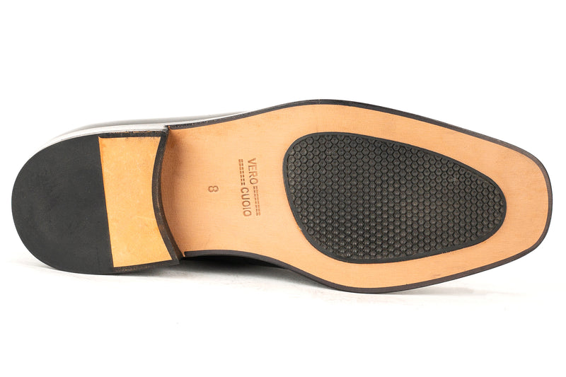 4829 - Mirage Men's Dress Slip On Shoe Apron Toe Thick Leather Shoe