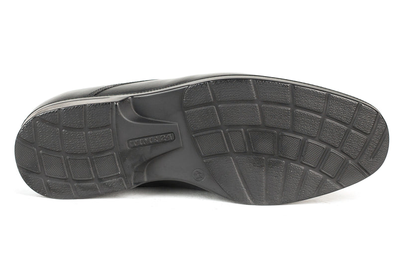 6692 - Comflex Men's Dress Black Comfort Lace Shoe With Removable Insole Bike Toe Rubber Sole