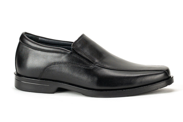 6693 -  Comflex Men's Dress Black Comfort Slip On Shoe With Removable Insole Bike Toe Rubber Sole