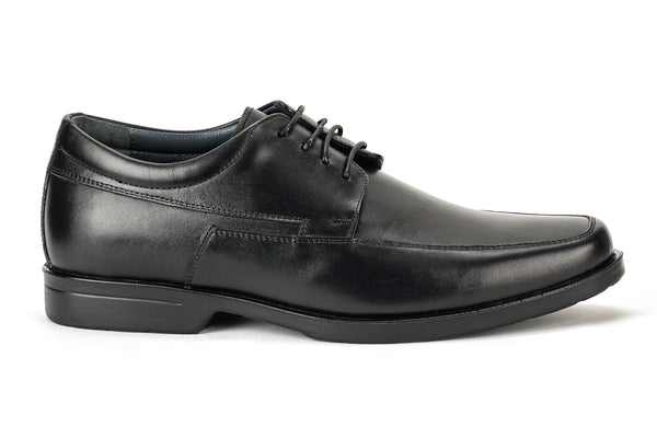 6744 -  Comflex Men's Dress Black Comfort Lace Shoe With Removable Insole Apron Toe Rubber Sole