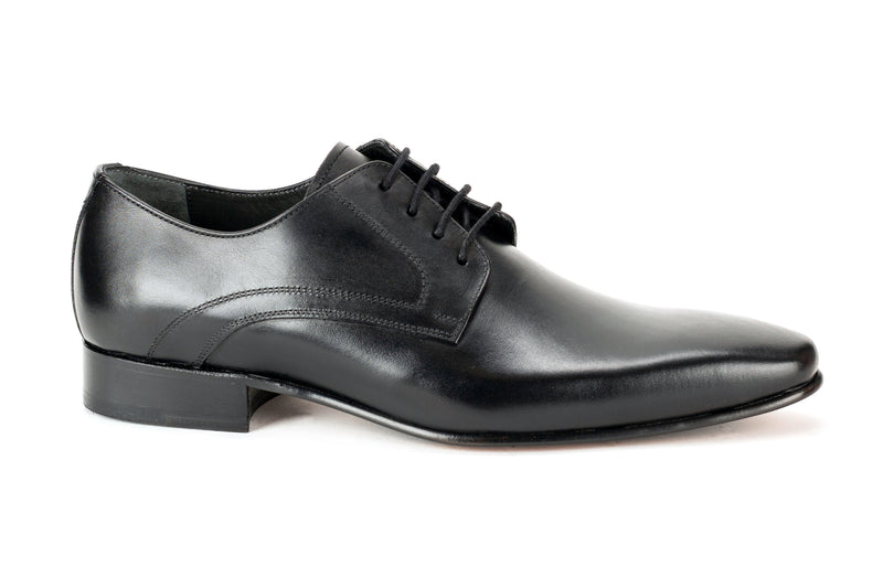 6749-R - Mirage Men's Black Dress Lace Shoe Plain Toe Thin Leather Sol Mirage Shoes 6749-R - Mirage Men's Black Dress Lace Shoe Plain Toe Thin Leather Sol Mirage Shoes