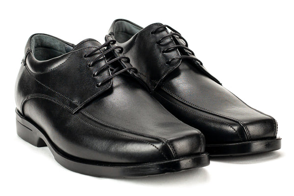7187 - Comflex Men's Dress Black Comfort Lace Shoe With Removable Insole Bike Toe Rubber Sole