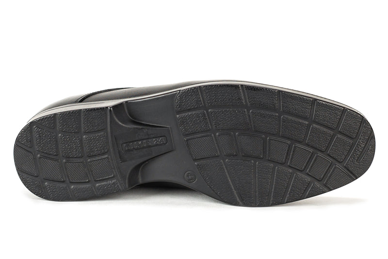 7187 - Comflex Men's Dress Black Comfort Lace Shoe With Removable Insole Bike Toe Rubber Sole