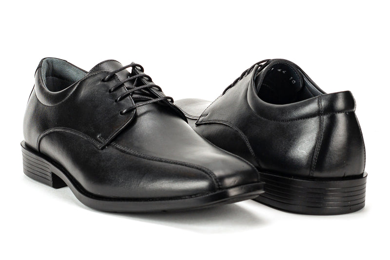 7560 - Comflex Men's Dress Black Comfort Lace Shoe With Removable Insole Bike Toe Rubber Sole