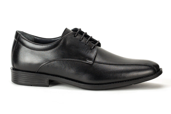 7560 - Comflex Men's Dress Black Comfort Lace Shoe With Removable Insole Bike Toe Rubber Sole