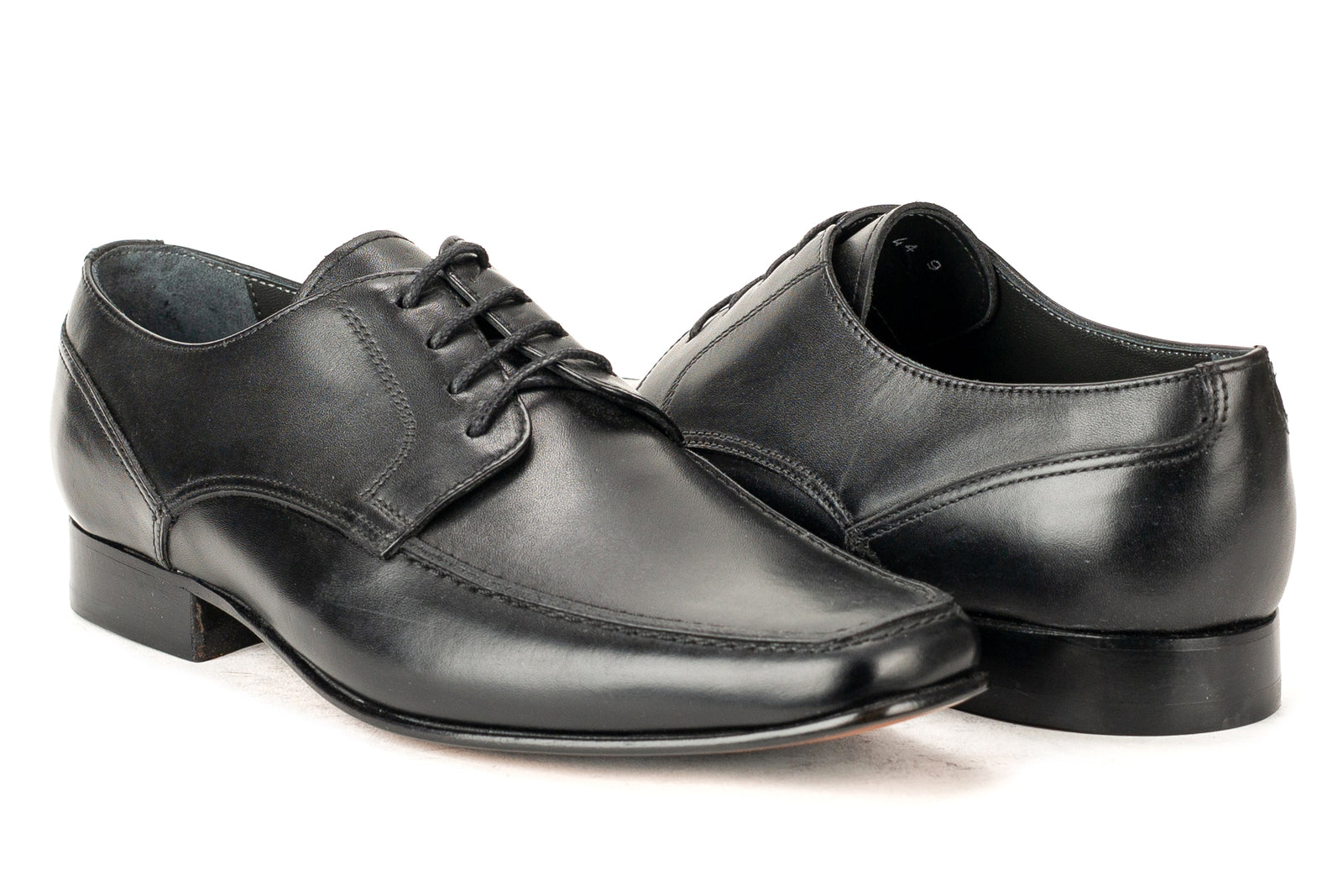 7811 - Mirage Men's Dress Black Lace Shoe Apron Toe Thin