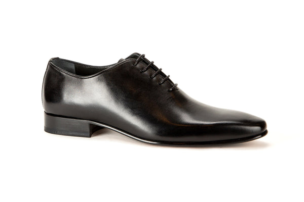 7967 - Mirage Men's Dress Black Lace Shoe Plain Toe Thin Leather Sole