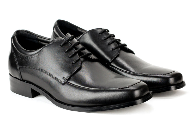 Franklin - Regal Men's Dress Black Leather Lace Shoe Apron Toe Thick Elegant Rubber Sole