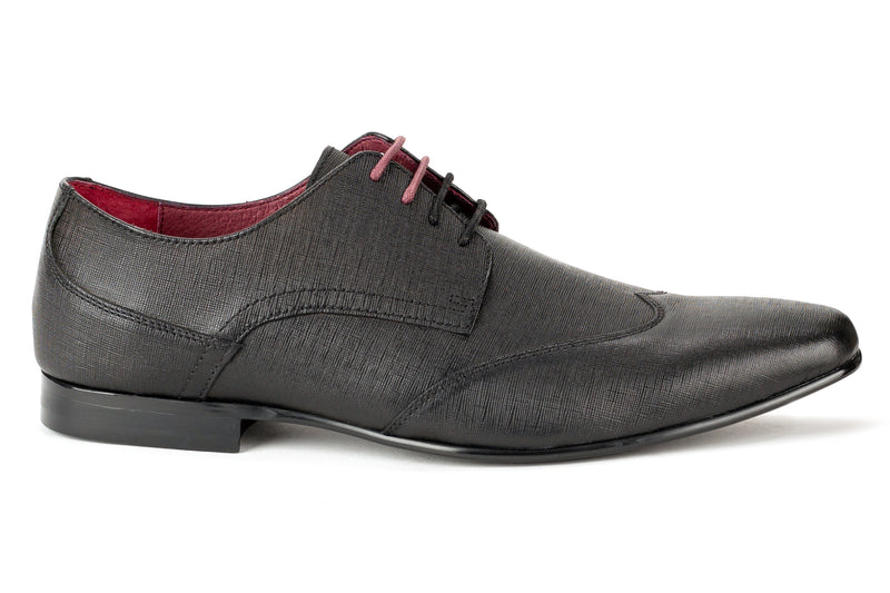 Harrisburg - Regal Men's Dress Black Leather Safiano Lace Shoe Wing Ti Mirage Shoes Harrisburg - Regal Men's Dress Black Leather Safiano Lace Shoe Wing Ti Mirage Shoes