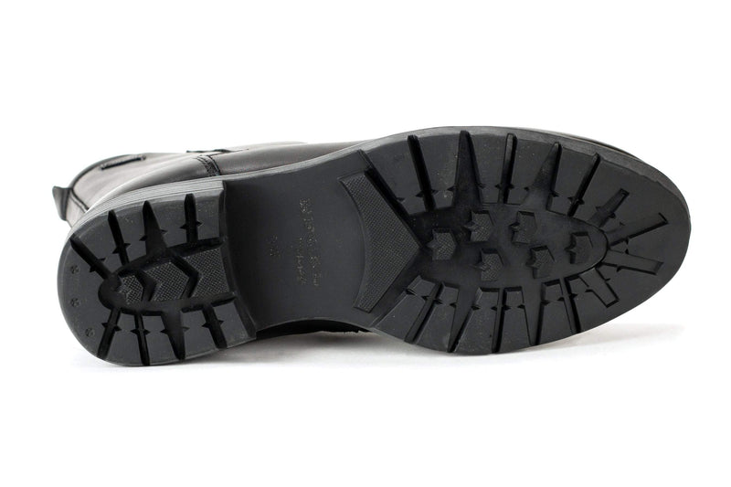 POLAR - Regal Men's Dress Black Leather Warm Comfort Water-proof  Zip-up Shoe Boot Plain Toe Rubber Sole
