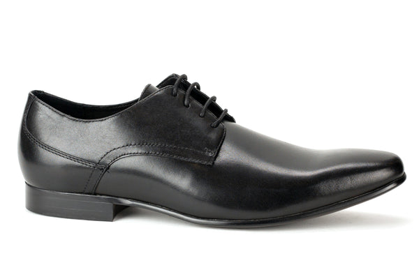 Reading - Regal Men's Dress Black Leather Lace Shoe Plain Toe Thin