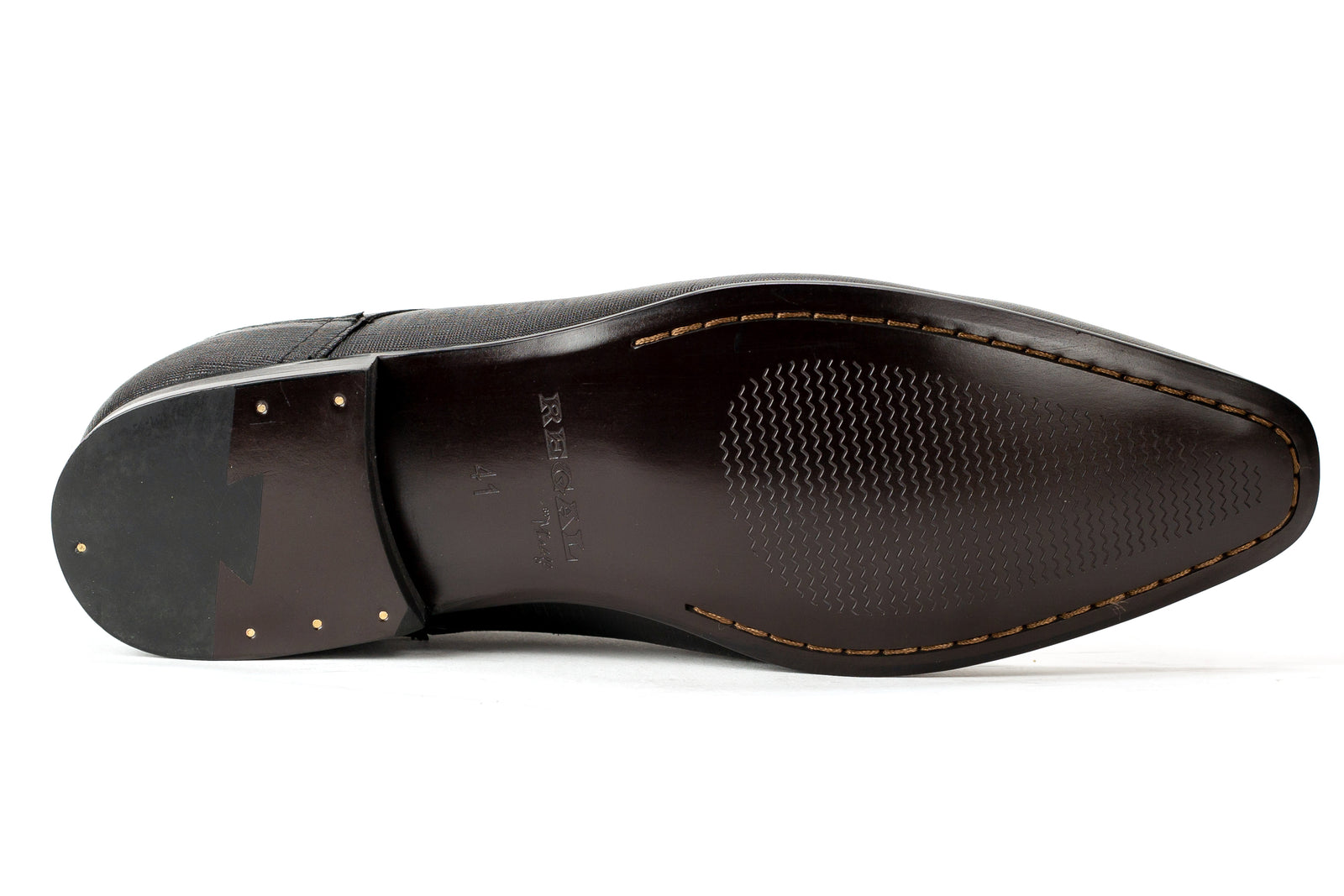 Scranton - Regal Men's Dress Black Safiano Leather Lace Shoe Plain